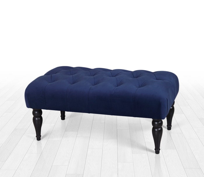 Atelier Del Sofa Banco Terciopelo Azul Marino 92x43x48 cm